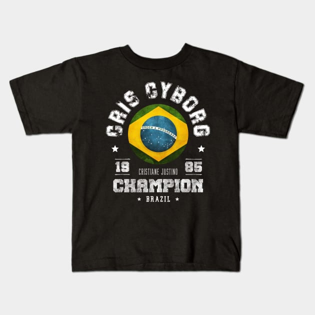 Cris Cyborg MMA Kids T-Shirt by CulturedVisuals